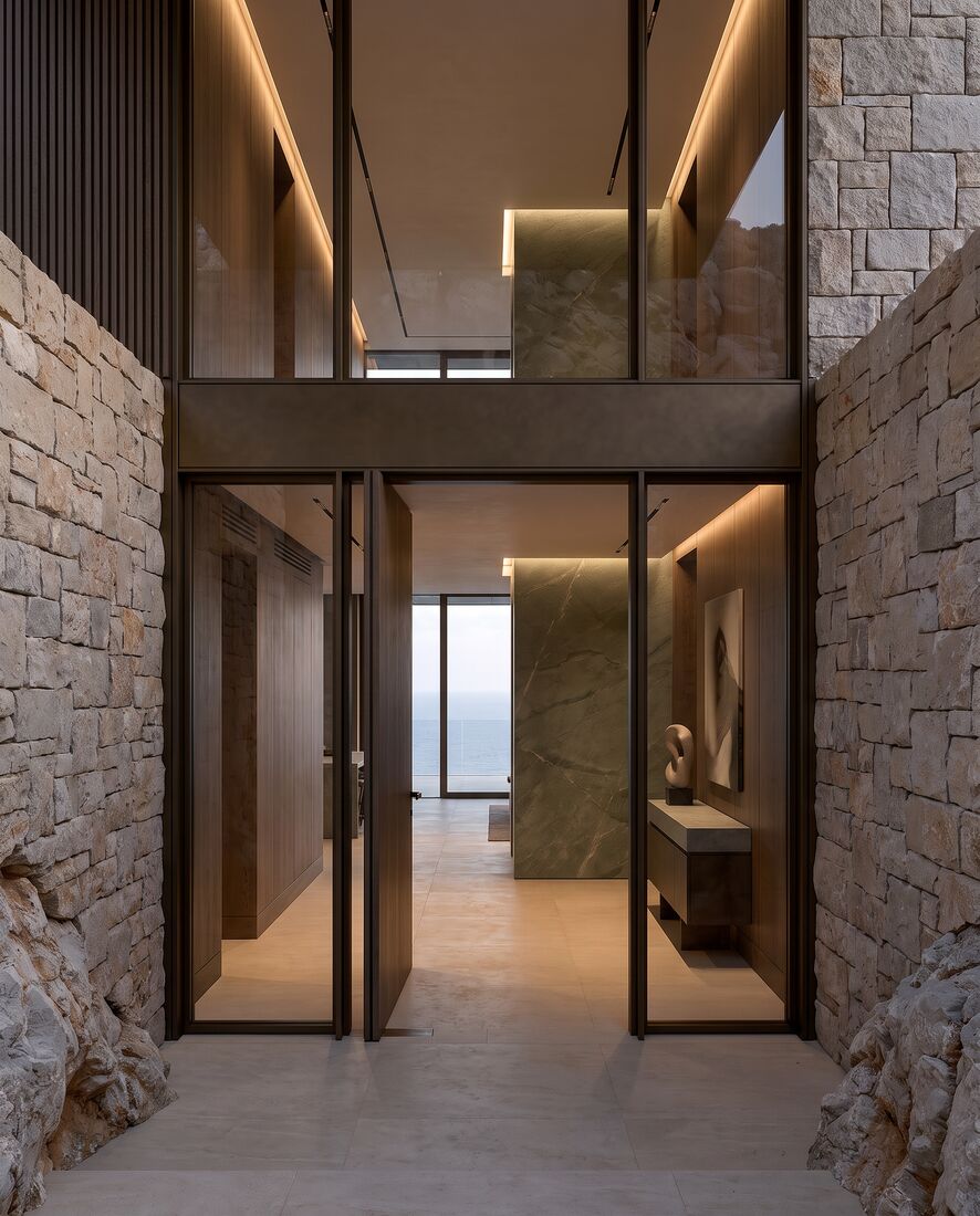 Stone entrance hall